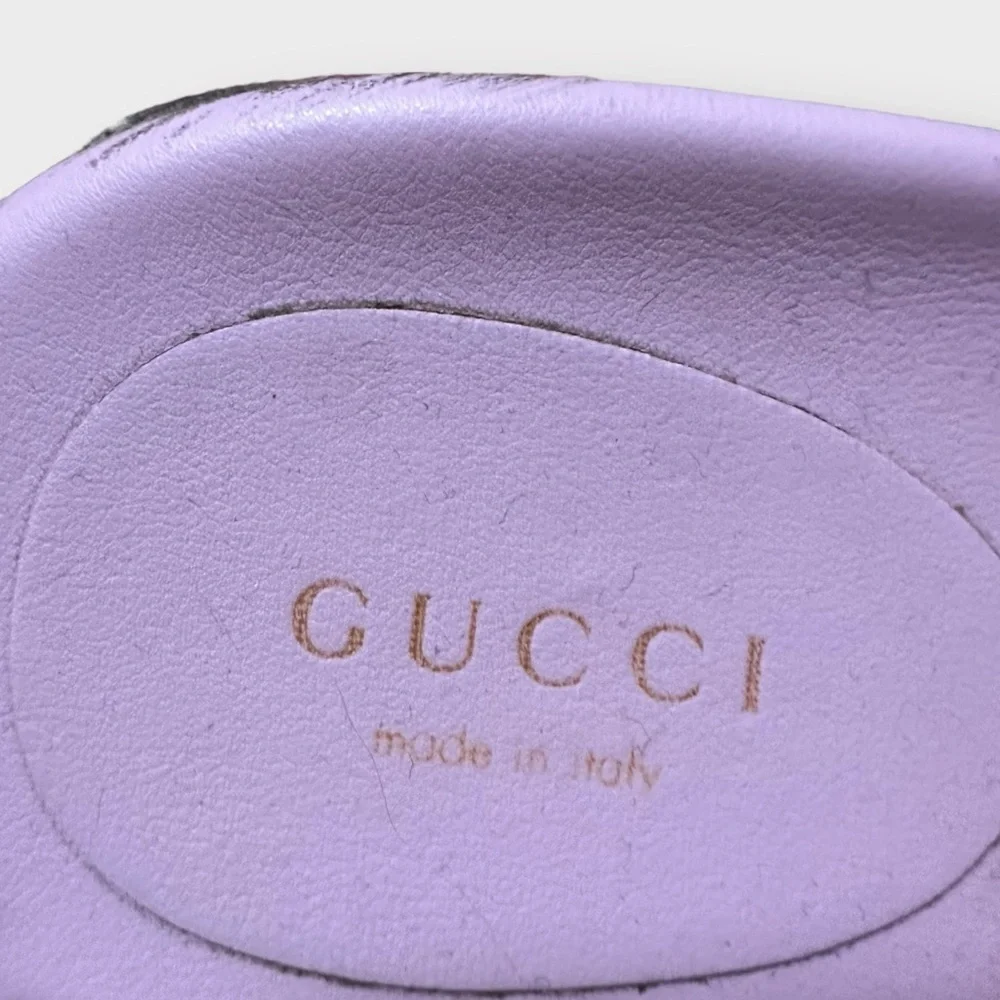 Gucci Les Pommes, designer, platform, novelty print limited edition slides